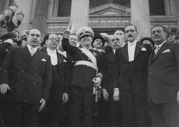 Juan Domingo Perón durante su primera presidencia
