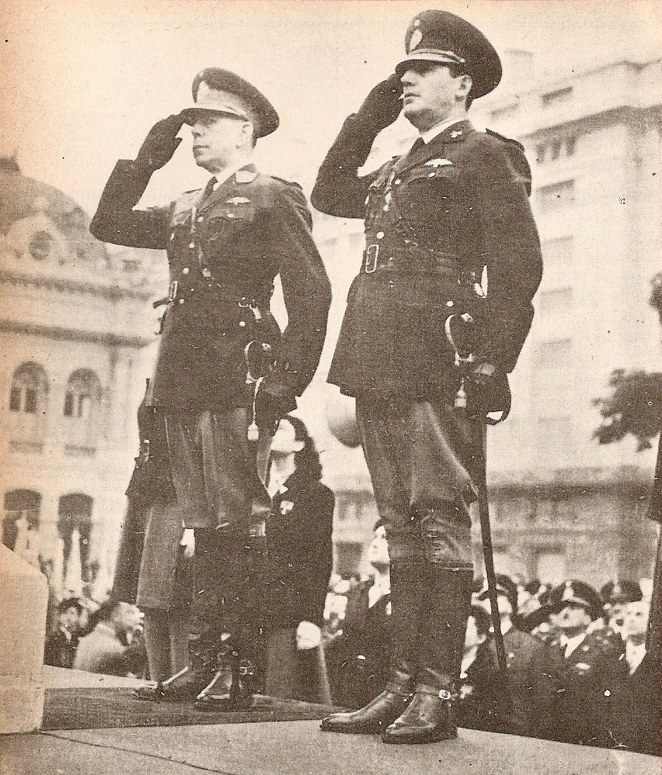 Edelmiro Farrell y Juan Domingo Perón